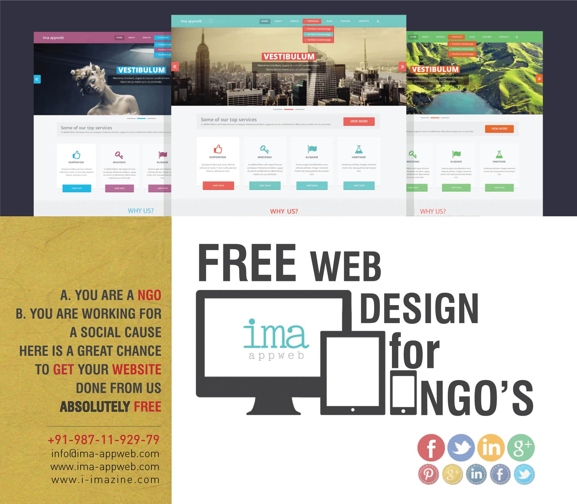 ima-appweb website design for ngo