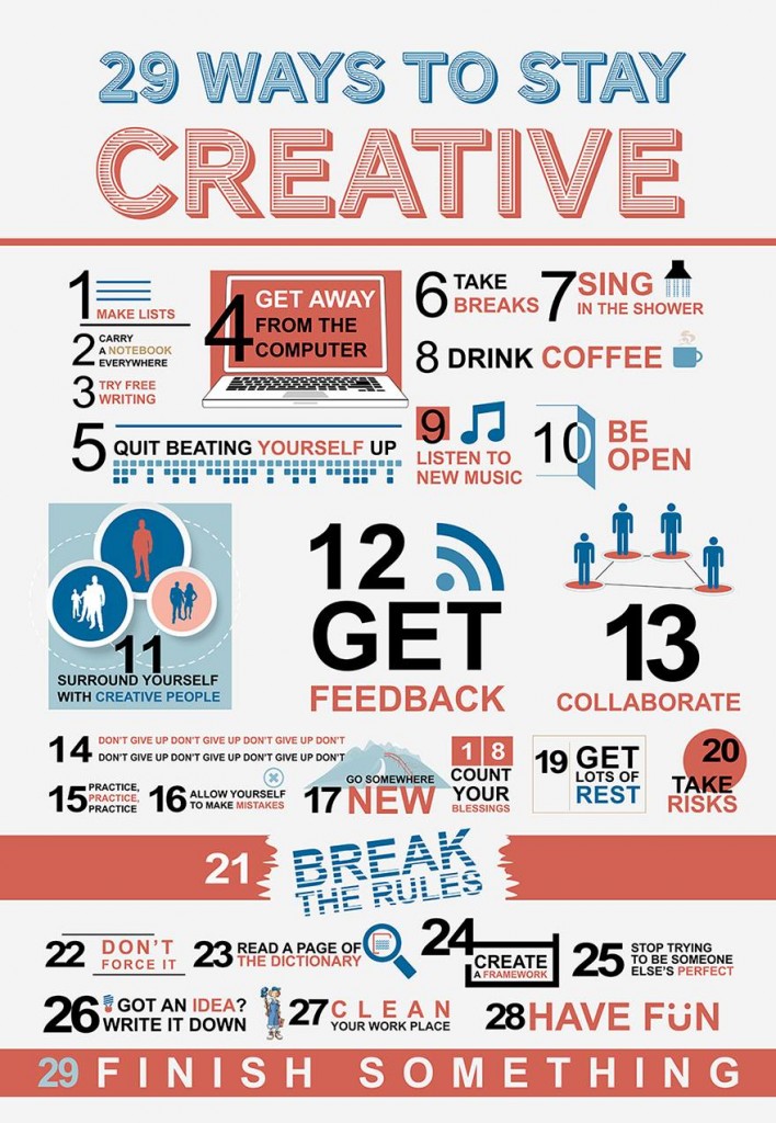 29 ways to remain creative